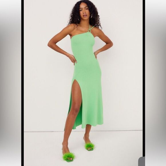 For Love And Lemons Keisha Maxi Dress -Green New Medium - Picture 1 of 16